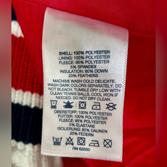 Lands End Red Tartan Plaid Full Zip Down Puffer Vest Women’s Medium - Picture 6 of 7